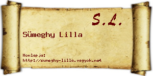 Sümeghy Lilla névjegykártya